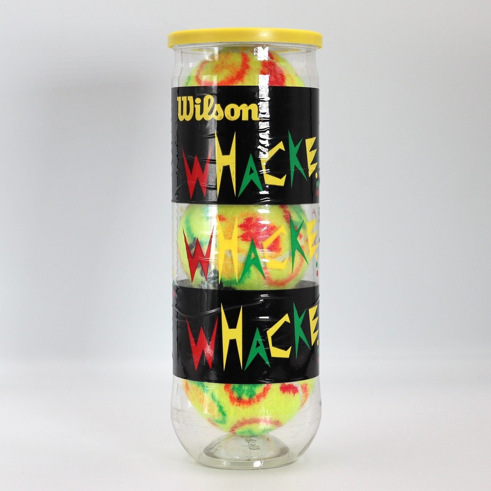Vintage RARE Wilson Whackers Tennis Balls 3 Pack Yellow Red Green Sealed 90s
